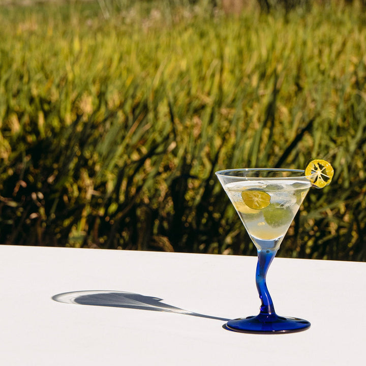 Lisslune | Blue Twist Martini Glass
