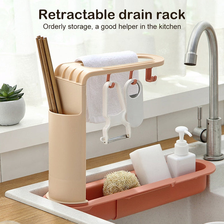 Lisslune | Adjustable Shelf Drain Rack Kitchen Organizer