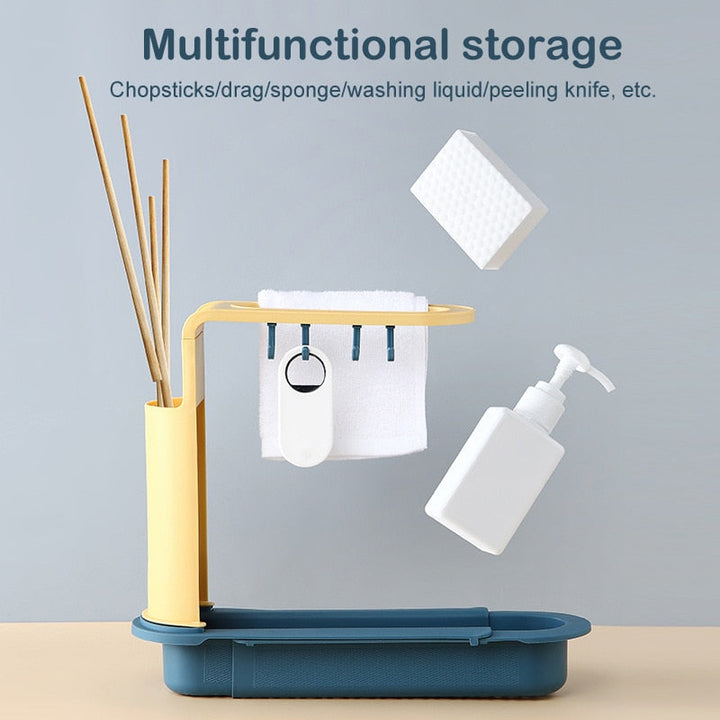 Lisslune | Adjustable Shelf Drain Rack Kitchen Organizer