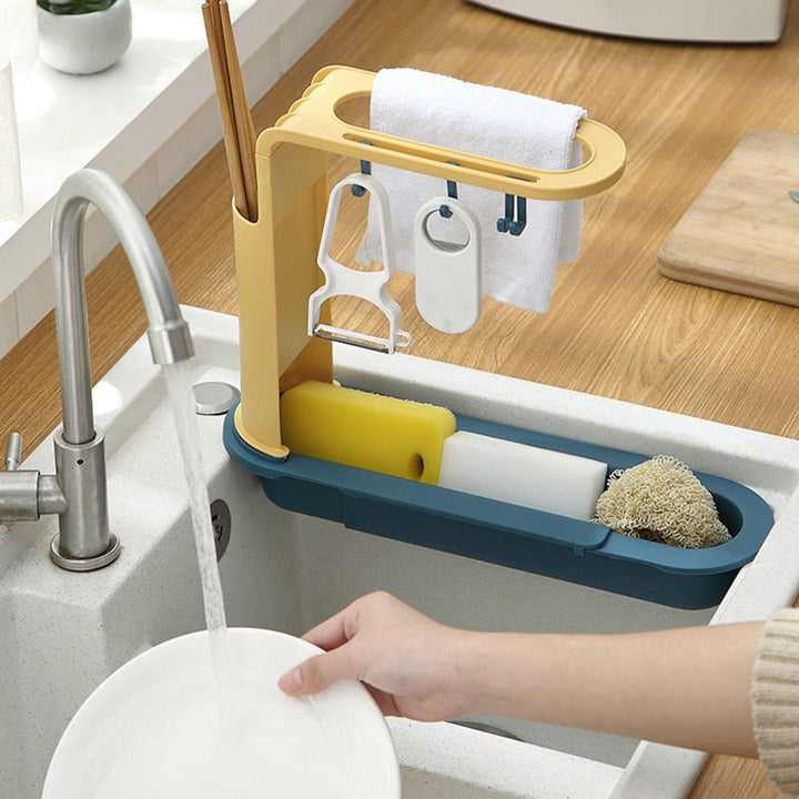 Lisslune | Adjustable Shelf Drain Rack Kitchen Organizer