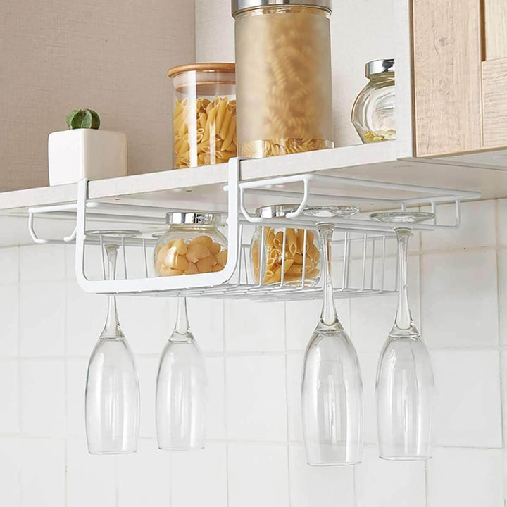 Lisslune | Under Cabinet Glass Holder Rack