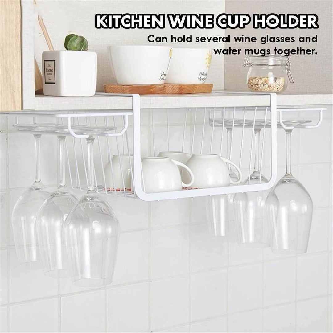 Lisslune | Under Cabinet Glass Holder Rack