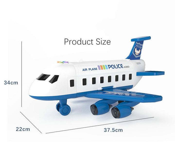 Lisslune | SkyExplorer Airplane Playset – 20-piece Roleplay & Building Set for Children