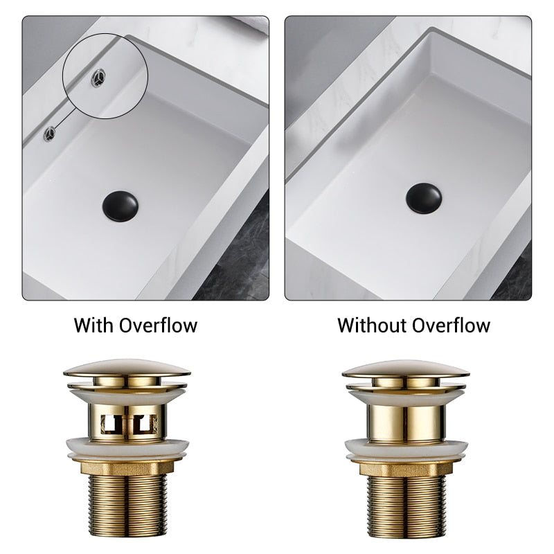 Lisslune | Polished brass sink drains