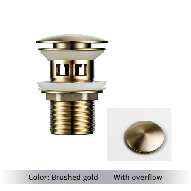 Lisslune | Polished brass sink drains