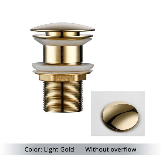 Lisslune | Polished brass sink drains