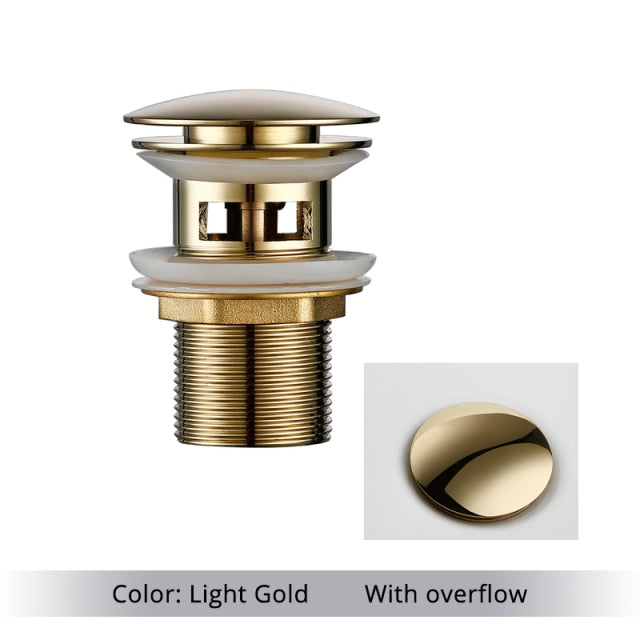 Lisslune | Polished brass sink drains