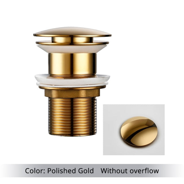 Lisslune | Polished brass sink drains