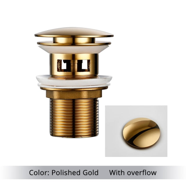 Lisslune | Polished brass sink drains