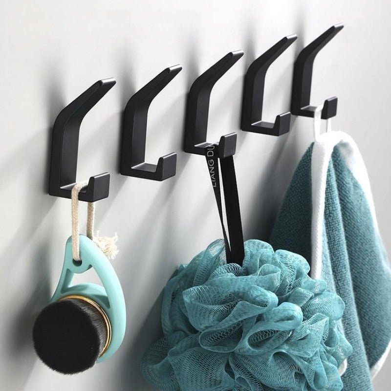 Lisslune | Aviro Aluminum Wall Hooks Black/White - Modern Decorative Coat Hooks