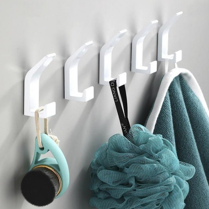 Lisslune | Aviro Aluminum Wall Hooks Black/White - Modern Decorative Coat Hooks