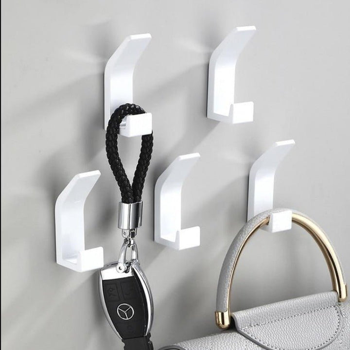 Lisslune | Aviro Aluminum Wall Hooks Black/White - Modern Decorative Coat Hooks