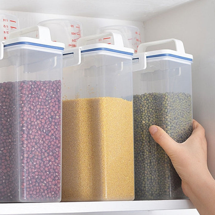 Lisslune | Measuring Cup Lid Cereal Grain Storage Dispenser