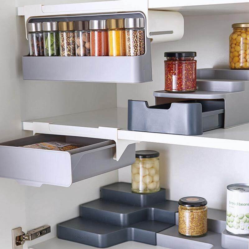 Lisslune | Kitchen Under-Shelf Spice Organizer
