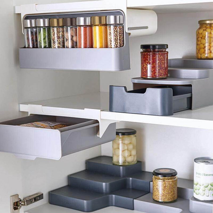 Lisslune | Kitchen Under-Shelf Spice Organizer