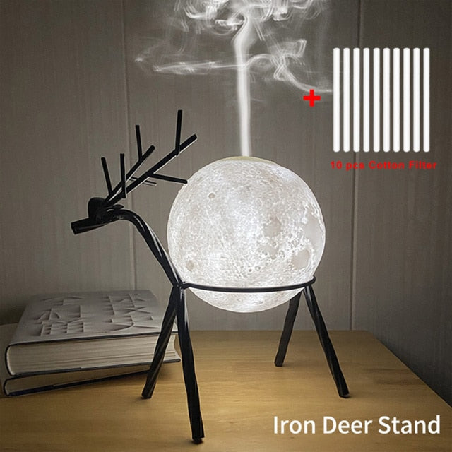 Lisslune | Ultrasonic Moon Creative Air Humidifier Led Lamp