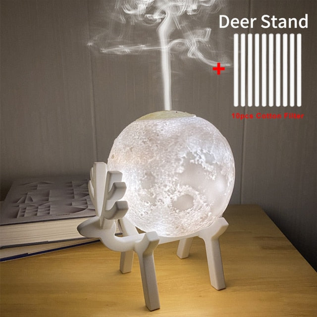 Lisslune | Ultrasonic Moon Creative Air Humidifier Led Lamp