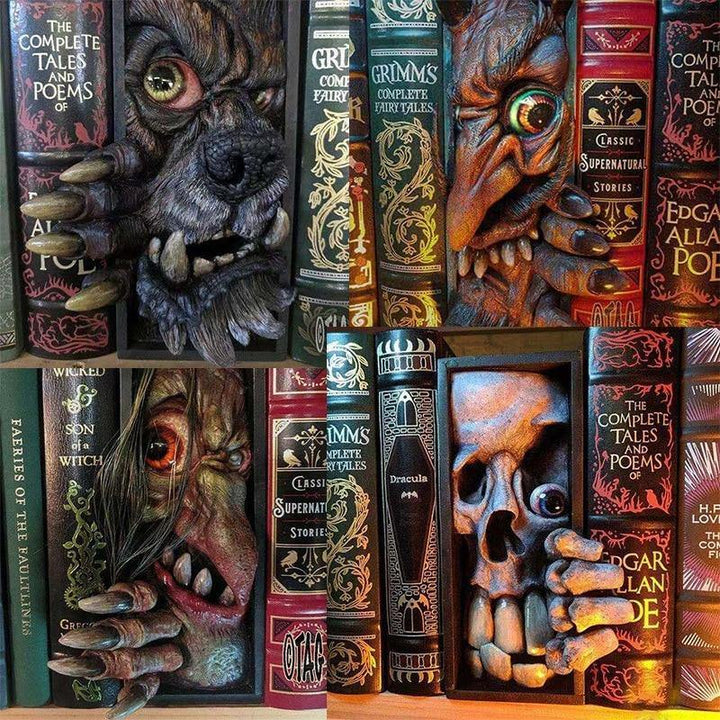 Lisslune | Monster Figurines Bookshelf Book Separator