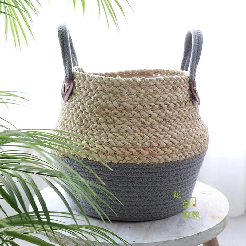 Lisslune | Bamboo Seagrass Storage Basket
