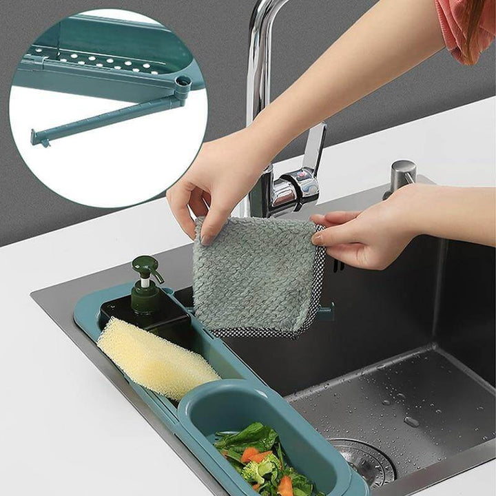 Lisslune | Kitchen Retractable Sink Rack Organizer