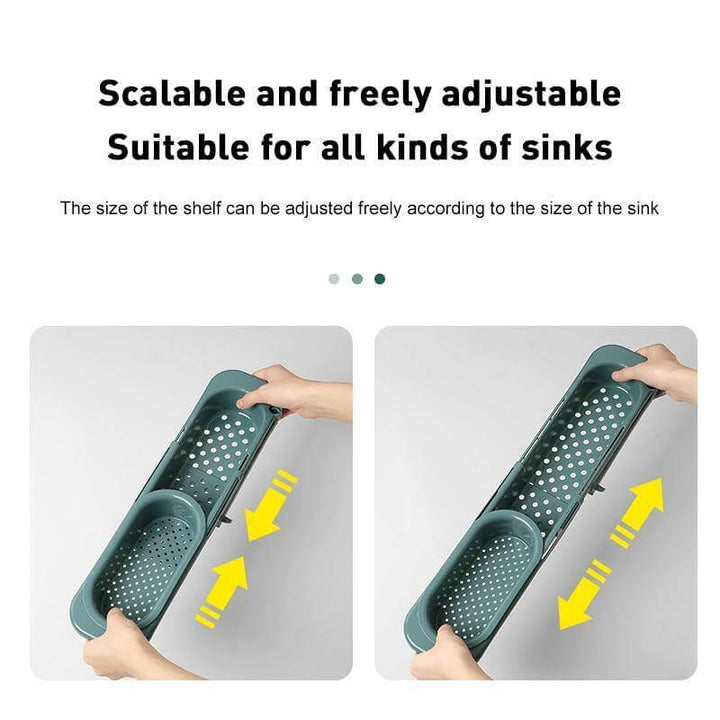 Lisslune | Kitchen Retractable Sink Rack Organizer