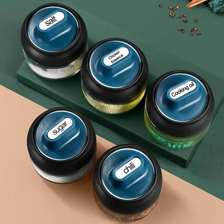 Lisslune | Salt and Pepper Seasoning Organizer Spice Jars