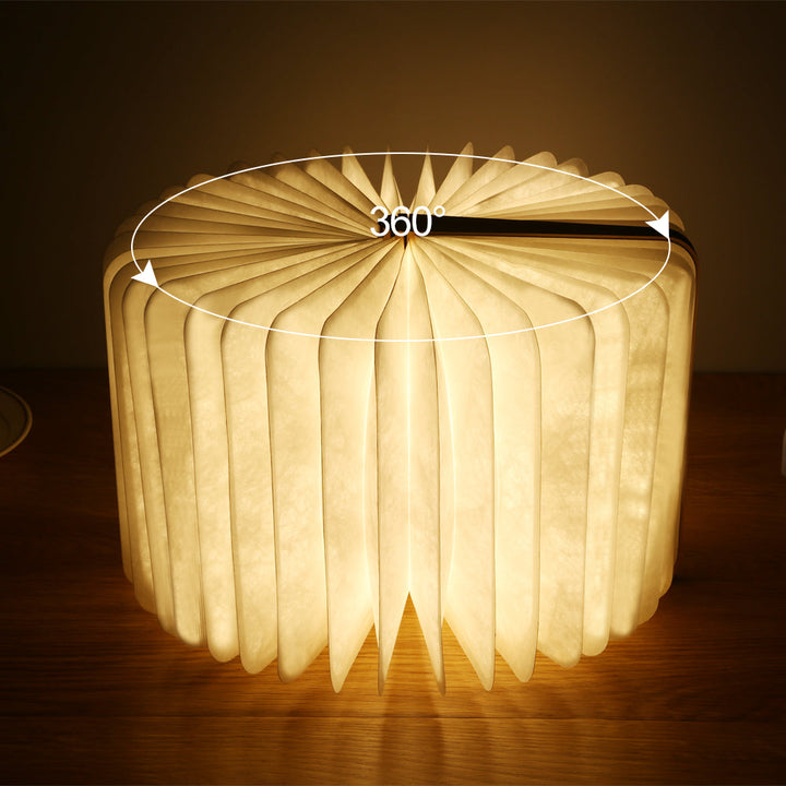 Lisslune | LED Folding Book Light – Unique and Quirky Gift Idea for Book Lovers, Perfect for Reading Nooks or Bedside Tables | Creative and Compact Night Light