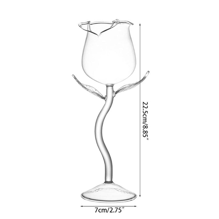 Lisslune | Fancy Rose Wine Glass