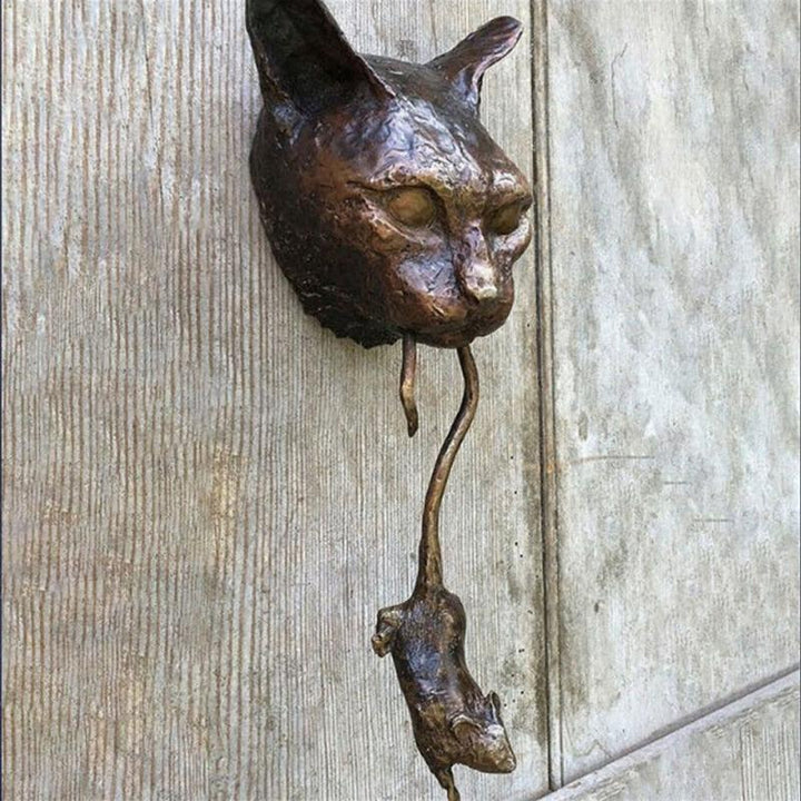 Lisslune | Creative Cat and Mouse Metal Door Knocker
