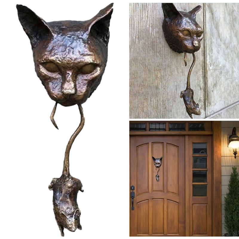 Lisslune | Creative Cat and Mouse Metal Door Knocker