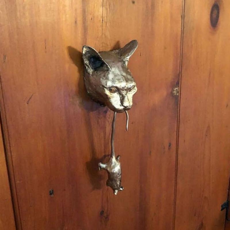 Lisslune | Creative Cat and Mouse Metal Door Knocker