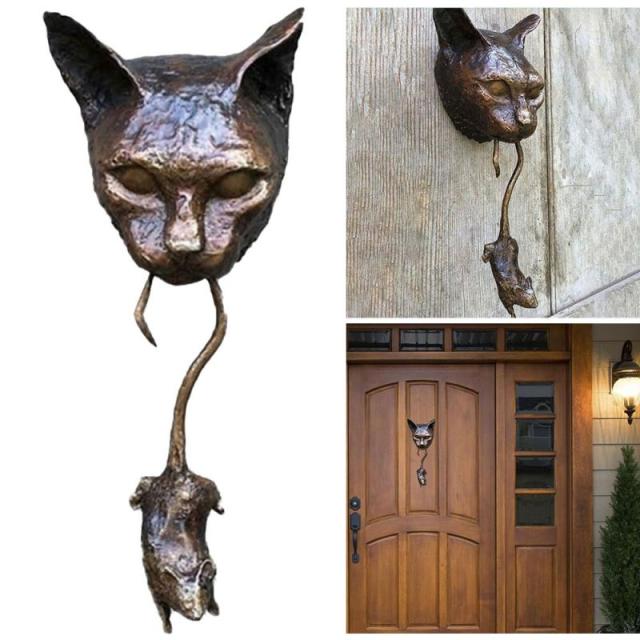 Lisslune | Creative Cat and Mouse Metal Door Knocker