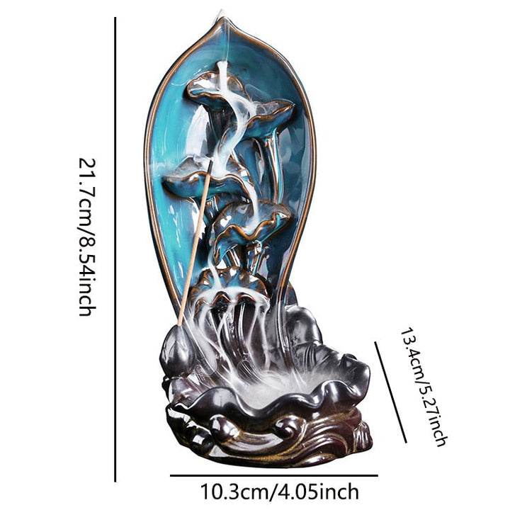 Lisslune | Ceramic Waterfall Backflow Yoga Incense Burner