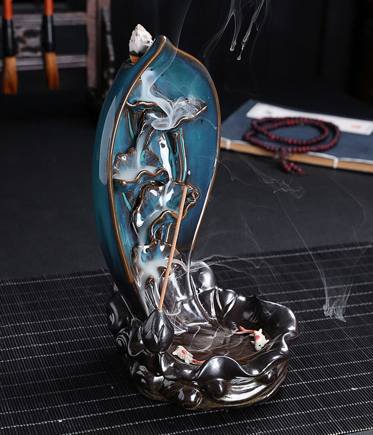Lisslune | Ceramic Waterfall Backflow Yoga Incense Burner