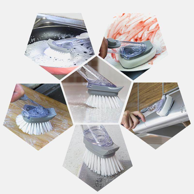 Lisslune | 2in1 Liquid Dispenser Dish Washing Brush