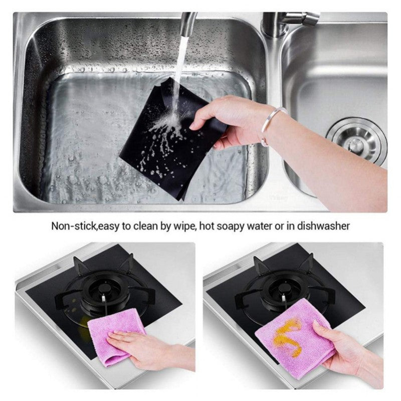 Lisslune | Reusable 4pcs Glass Fiber Gas Stove Covers