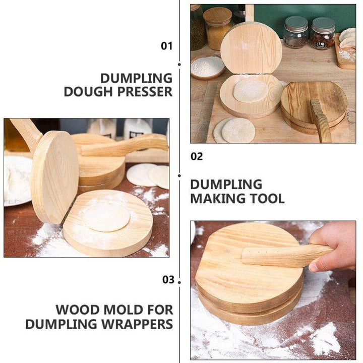 Lisslune | Wooden Mini Dough Pressing Tool Presser