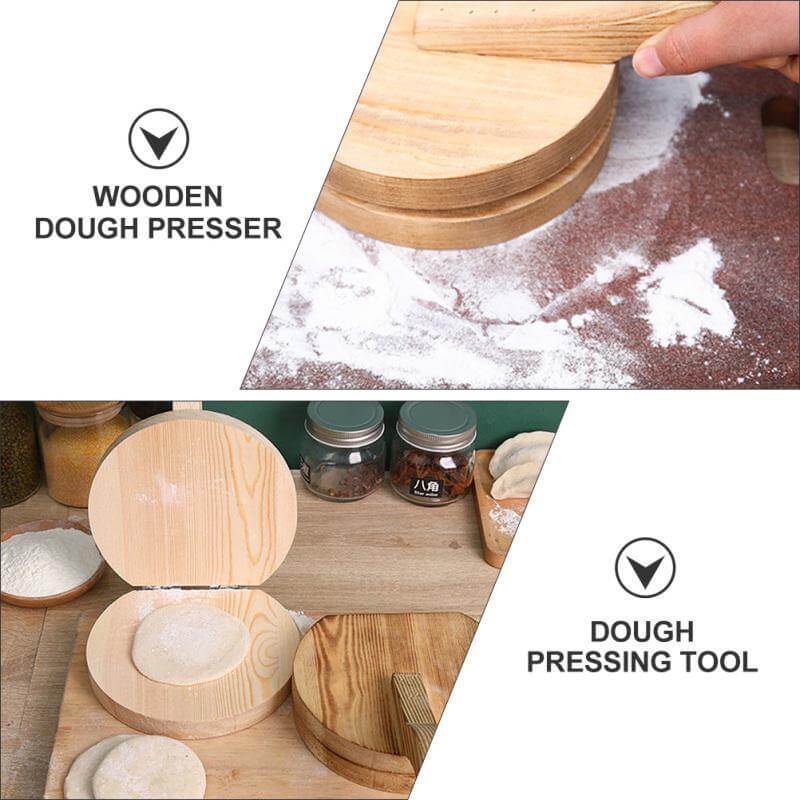 Lisslune | Wooden Mini Dough Pressing Tool Presser