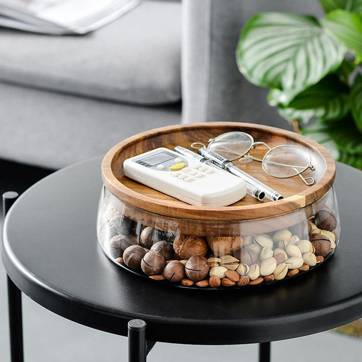 Lisslune | Elegant Glass Bowl Dried Food Storage Box
