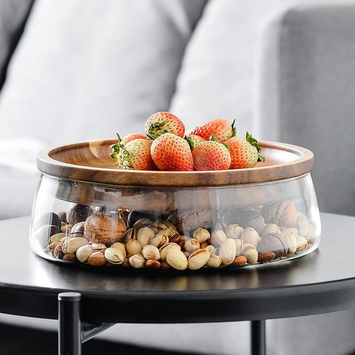 Lisslune | Elegant Glass Bowl Dried Food Storage Box