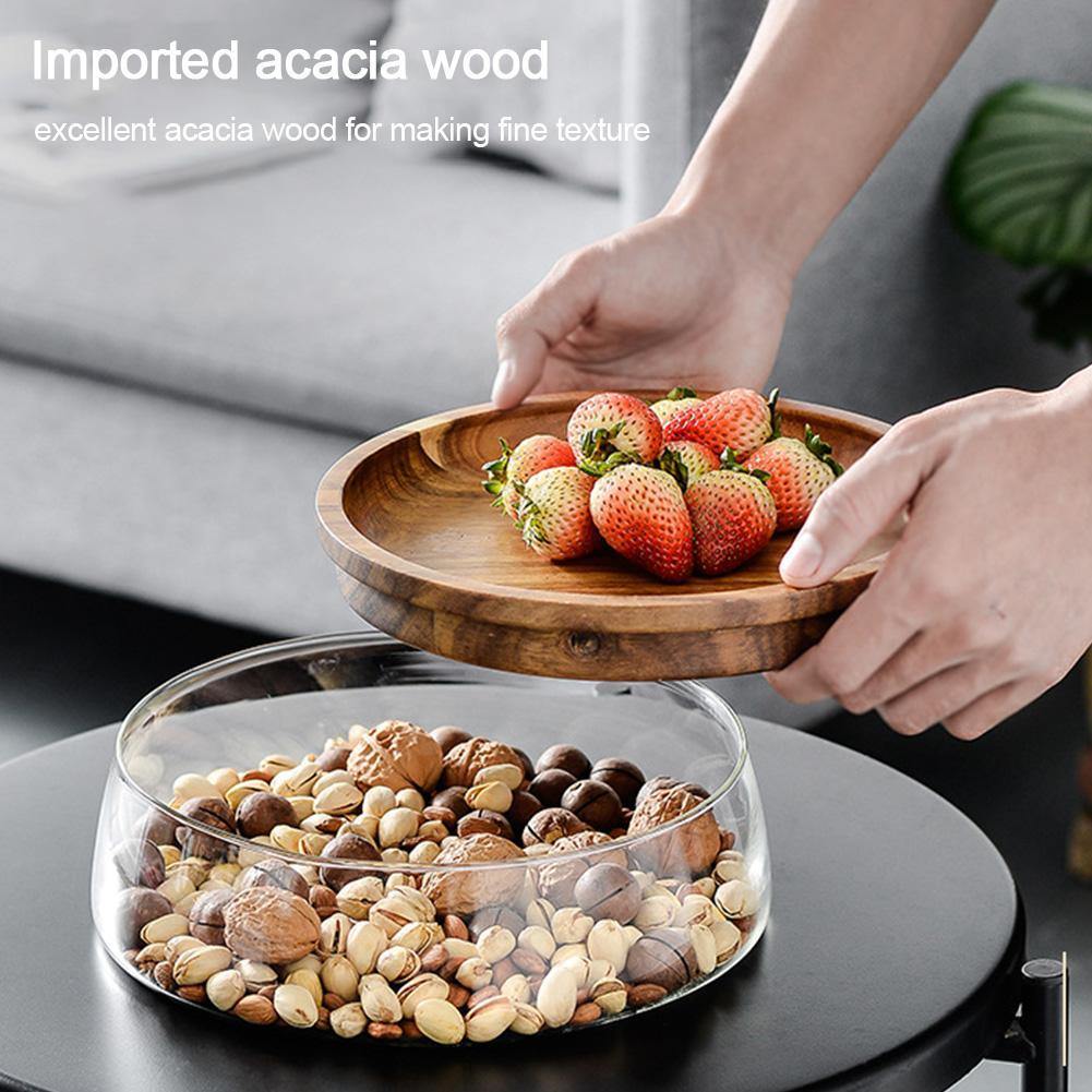 Lisslune | Elegant Glass Bowl Dried Food Storage Box