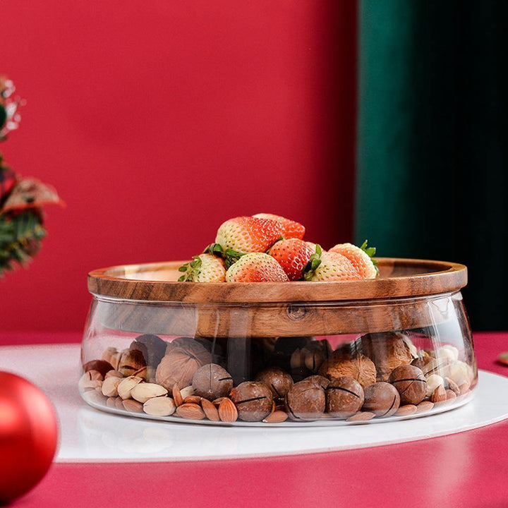Lisslune | Elegant Glass Bowl Dried Food Storage Box