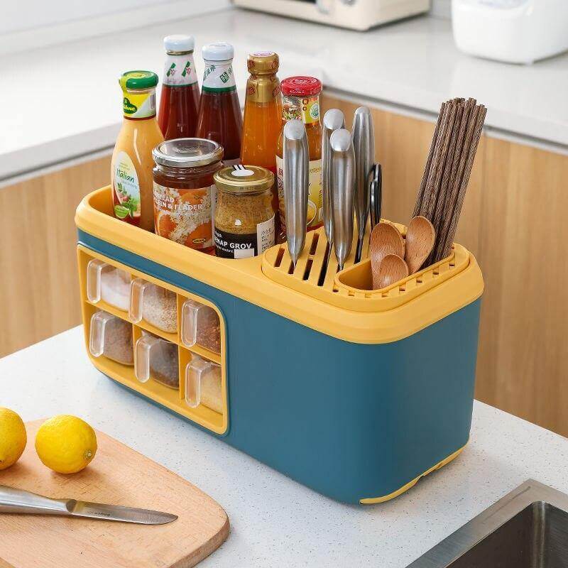 Lisslune | Multifunctional Kitchen Silverware Grain Storage Organizer