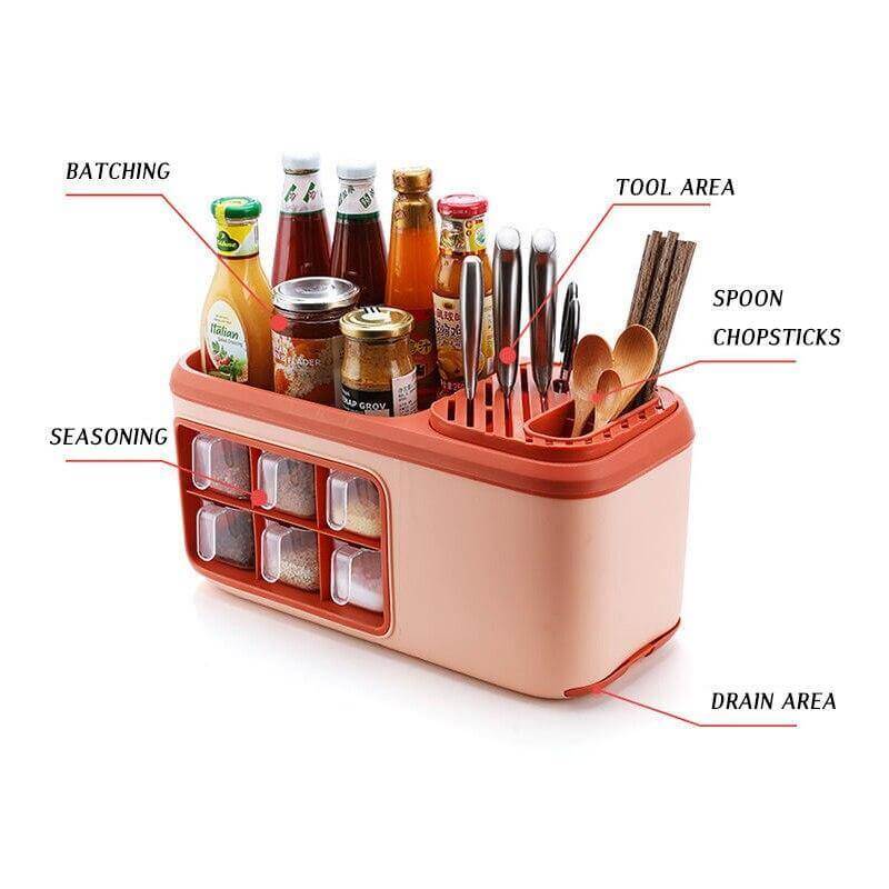 Lisslune | Multifunctional Kitchen Silverware Grain Storage Organizer