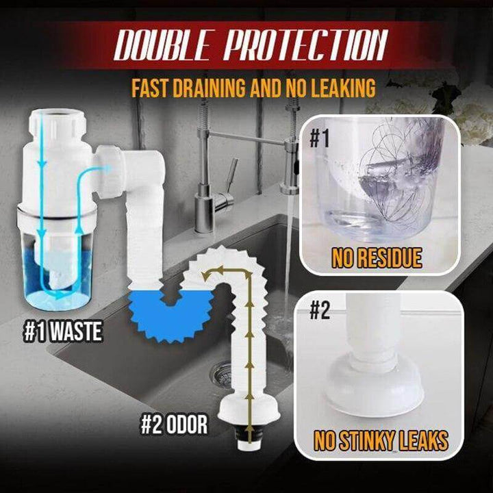 Lisslune | Odor-free Bathroom Kitchen Expandable Filter Pipe