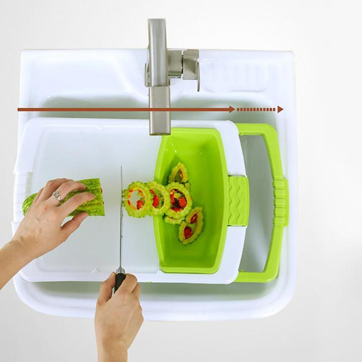 Lisslune | Portable Cutting Board Vegetable Drainer