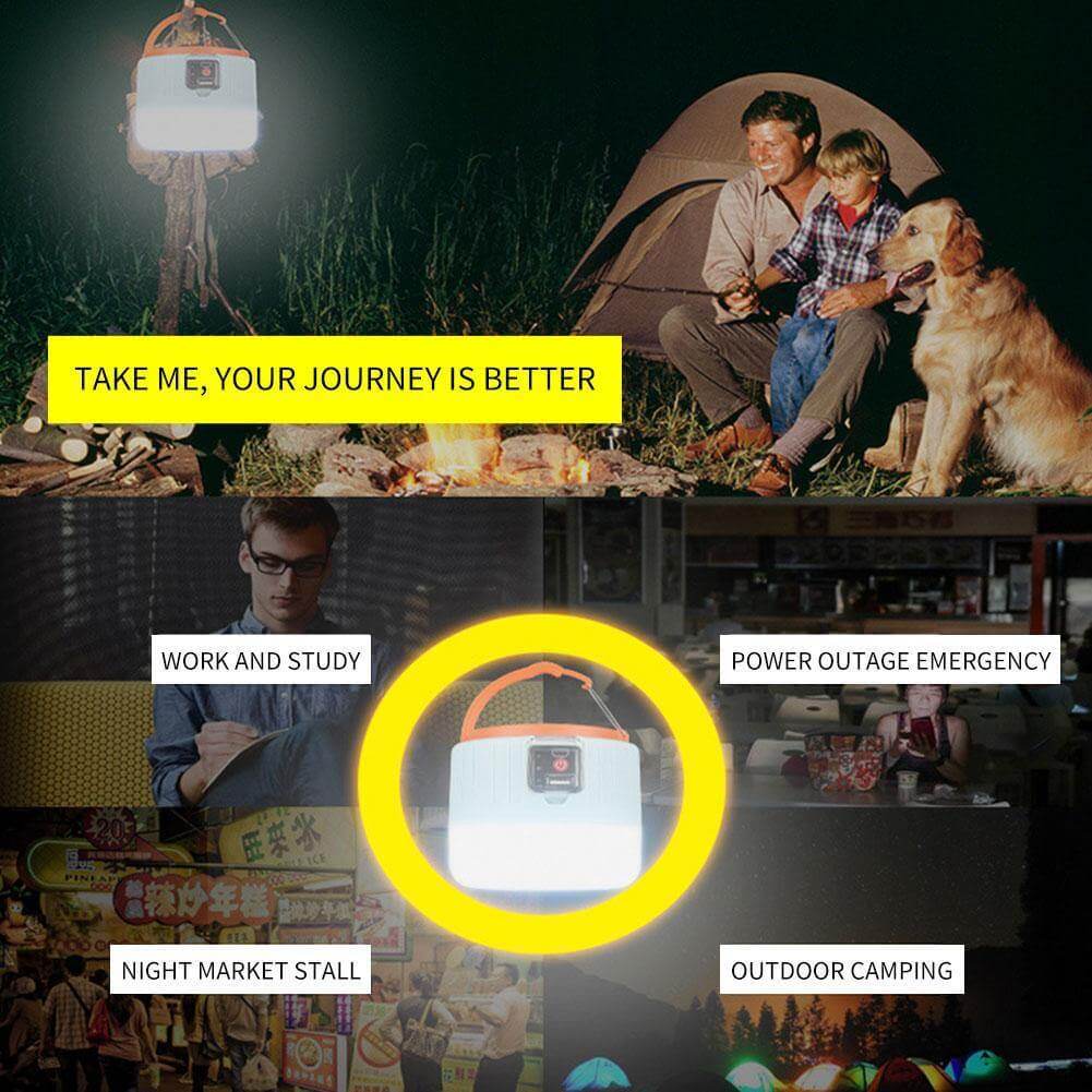 Lisslune | Weatherproof Solar Rechargeable Camping LED Lamp
