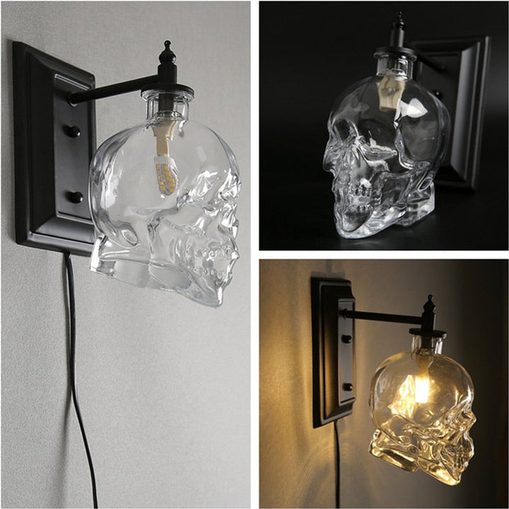 Lisslune | Retro Skull Glass Pendant Light