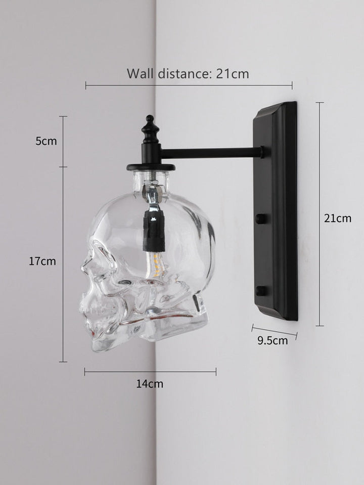 Lisslune | Retro Skull Glass Pendant Light