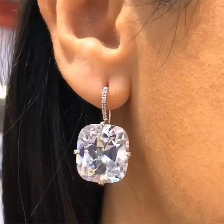 Lisslune | Luxury White Cubic Zirconia Dangle Earring Women